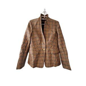 J. Crew Brown Plaid Blazer